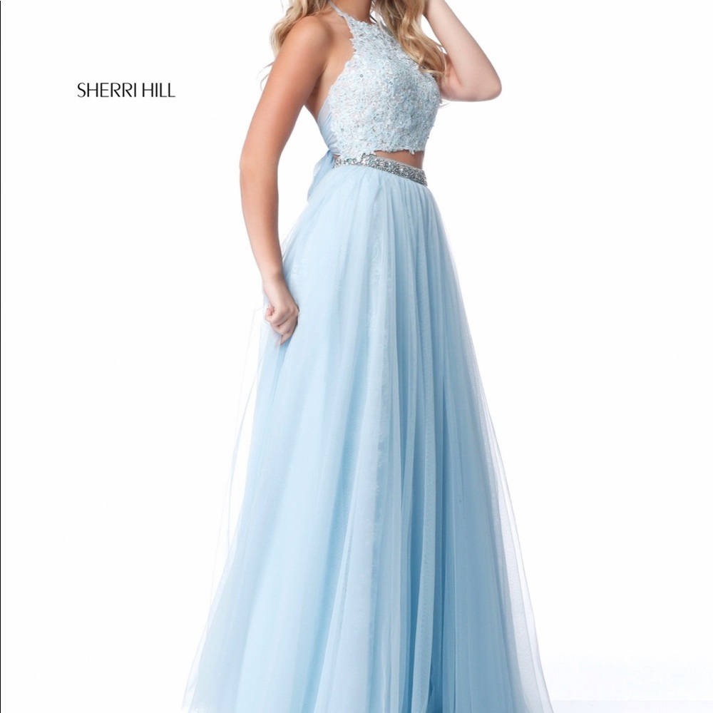 Light blue Sherri Hill Prom Dress